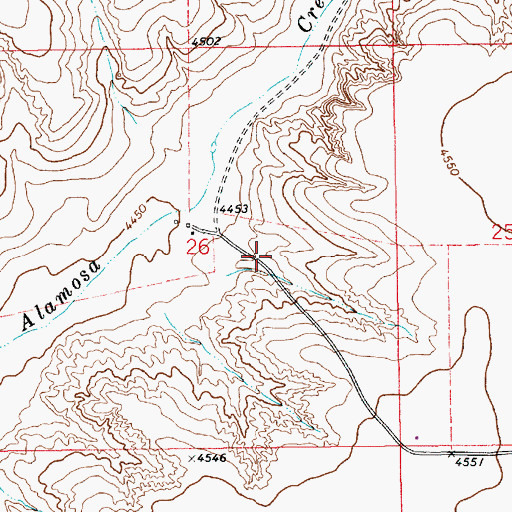 Topographic Map of 10317 Water Well, NM