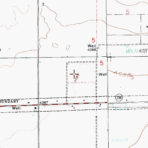 Topographic Map of 11655 Water Well, NM