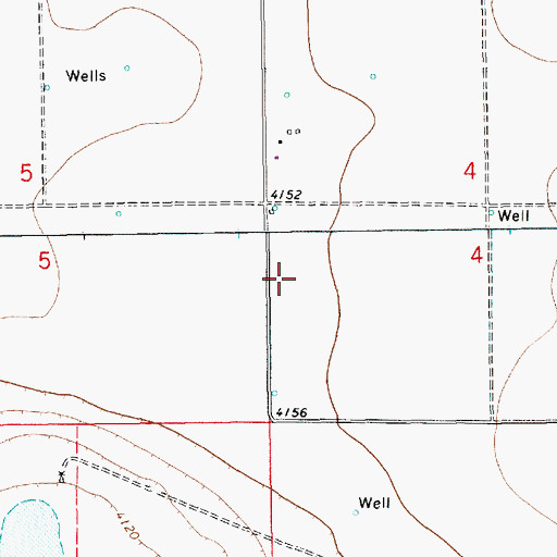 Topographic Map of 10755 Water Well, NM