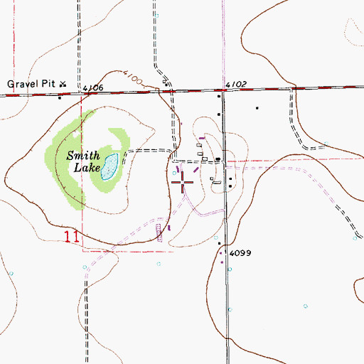 Topographic Map of 11650 Water Well, NM