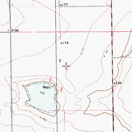 Topographic Map of 12718 Water Well, NM