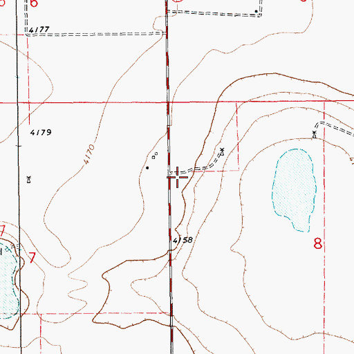 Topographic Map of 11647 Water Well, NM
