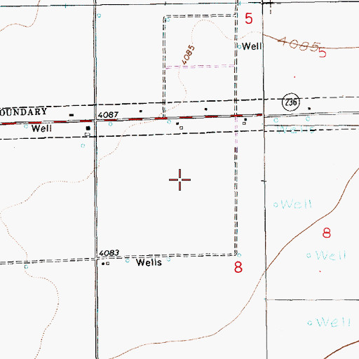 Topographic Map of 10768 Water Well, NM
