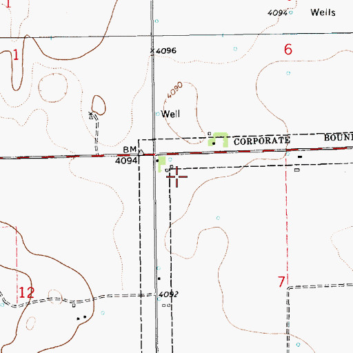 Topographic Map of 12274 Water Well, NM