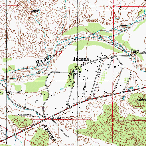 Topographic Map of Ignacio Roybal House, NM