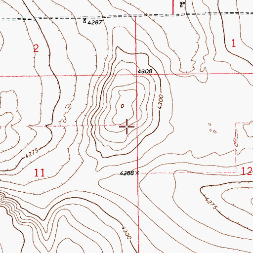 Topographic Map of 12538 Water Well, NM