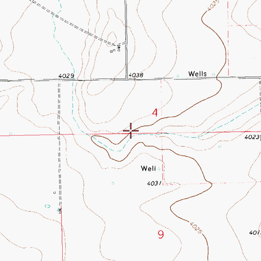 Topographic Map of 11330 Water Well, NM