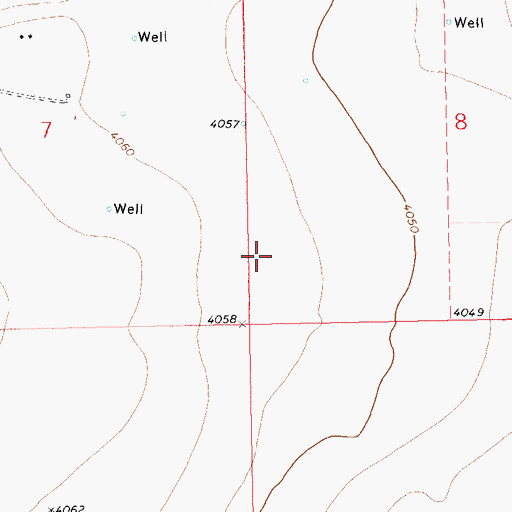 Topographic Map of 11435 Water Well, NM