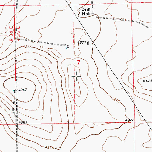 Topographic Map of 11381 Water Well, NM