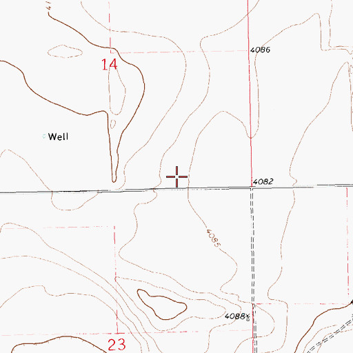Topographic Map of 12543 Water Well, NM