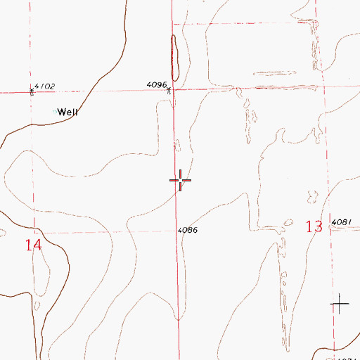 Topographic Map of 11409 Water Well, NM
