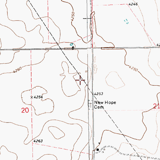 Topographic Map of 11393 Water Well, NM