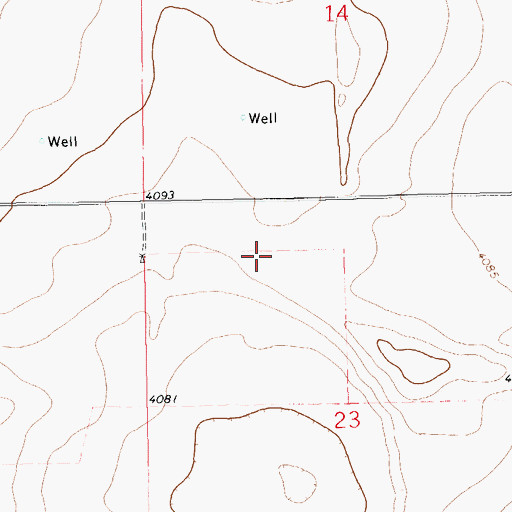 Topographic Map of 11411 Water Well, NM
