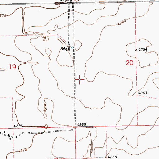 Topographic Map of 11394 Water Well, NM
