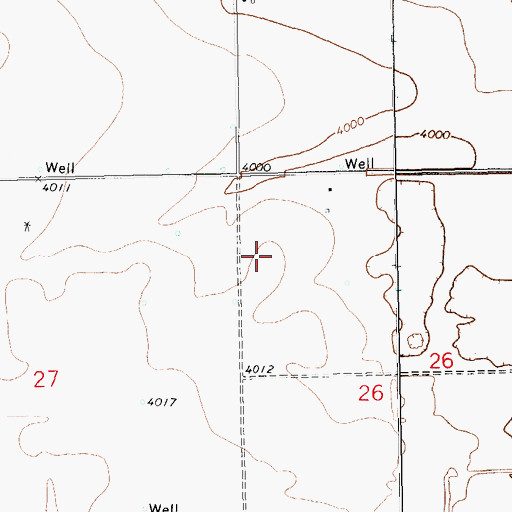 Topographic Map of 11462 Water Well, NM