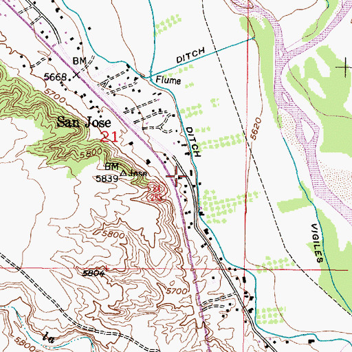 Topographic Map of 10003 Water Well, NM