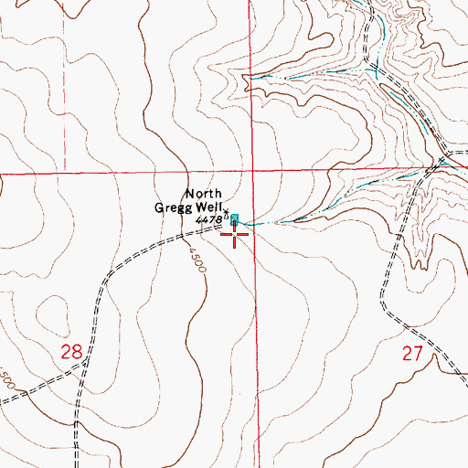 Topographic Map of 05358 Water Well, NM