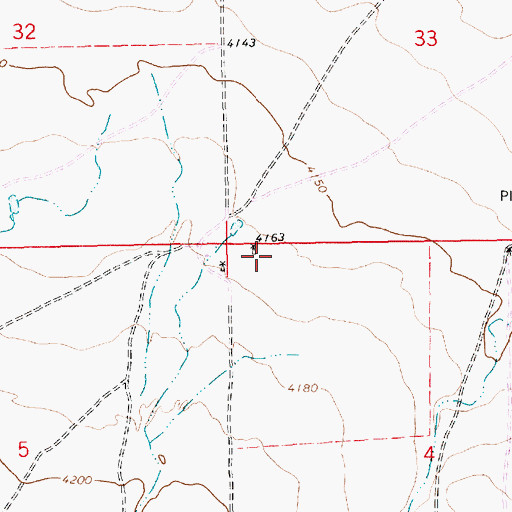 Topographic Map of 05195 Water Well, NM