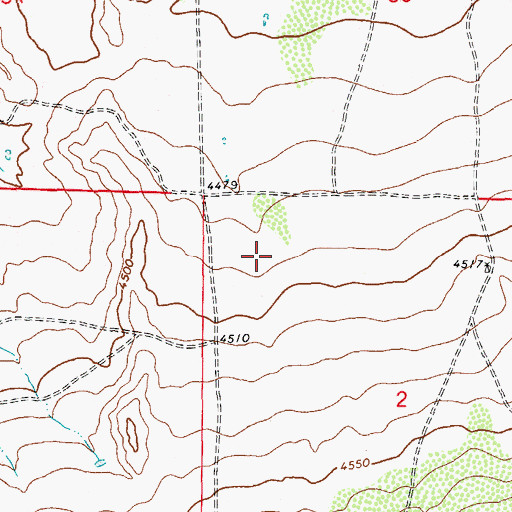 Topographic Map of 10650 Water Well, NM
