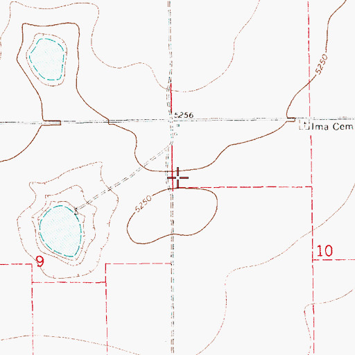 Topographic Map of 10532 Water Well, NM