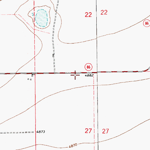 Topographic Map of 10570 Water Well, NM