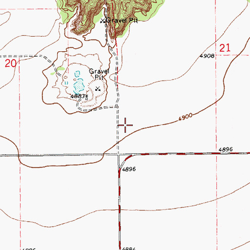 Topographic Map of 10551 Water Well, NM