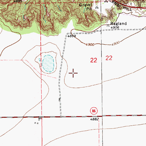 Topographic Map of 10569 Water Well, NM