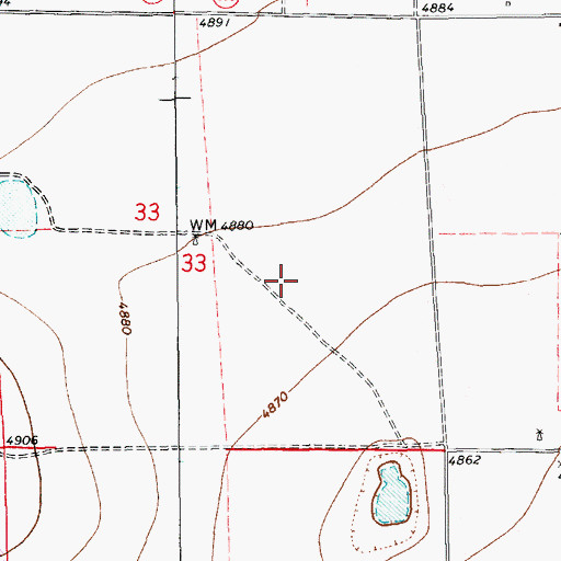 Topographic Map of 10563 Water Well, NM