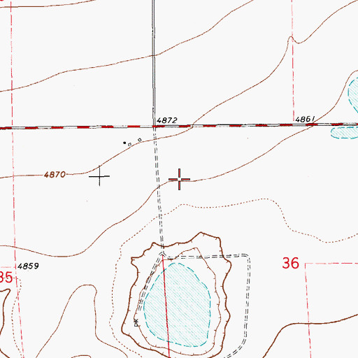 Topographic Map of 10565 Water Well, NM