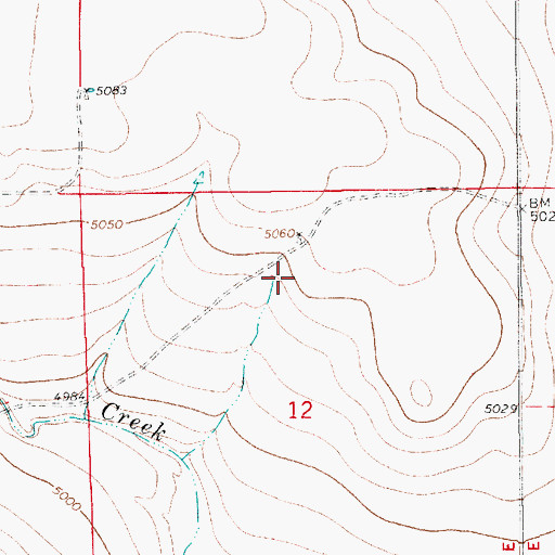 Topographic Map of 10332 Water Well, NM