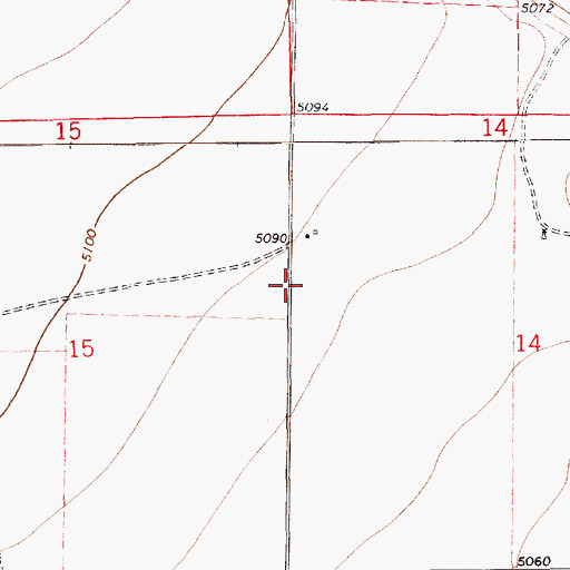 Topographic Map of 10333 Water Well, NM