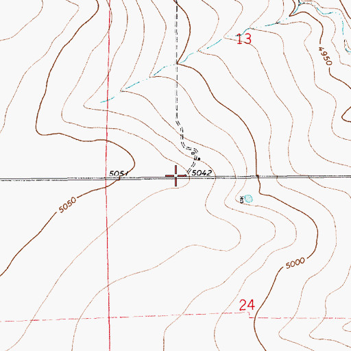 Topographic Map of 10317 Water Well, NM