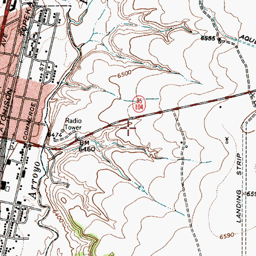 Topographic Map of Senator Andrieus A Jones, NM