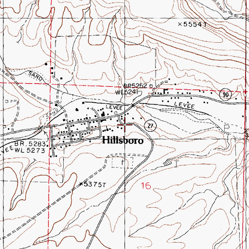 Topographic Map of Hillsboro Peak lookout Tower and Cabin, NM