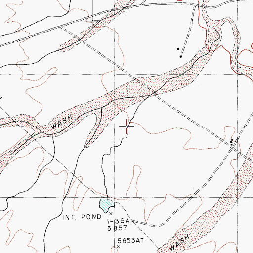 Topographic Map of Petrified Forest, AZ