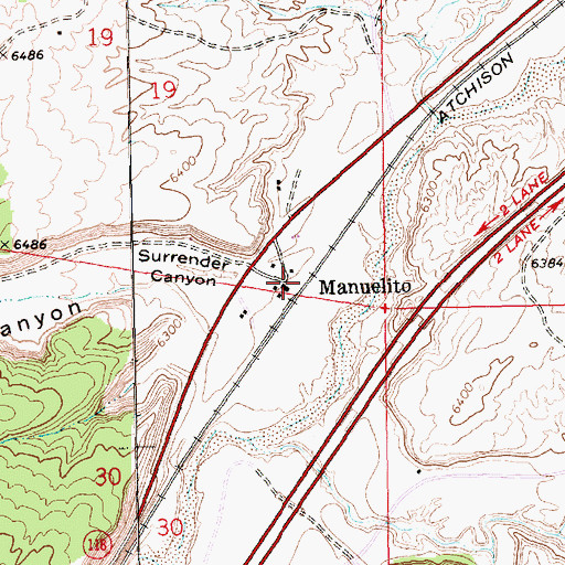 Topographic Map of Naat'a'anil Bikin, NM