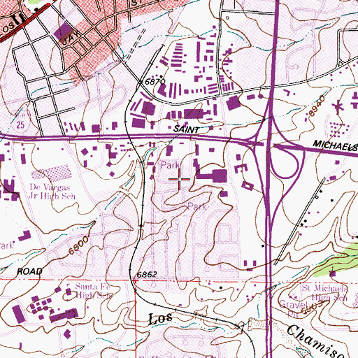 Topographic Map of Fogelson Library Forum/Computer Center, NM