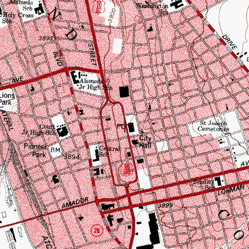 Topographic Map of Health Center, NM