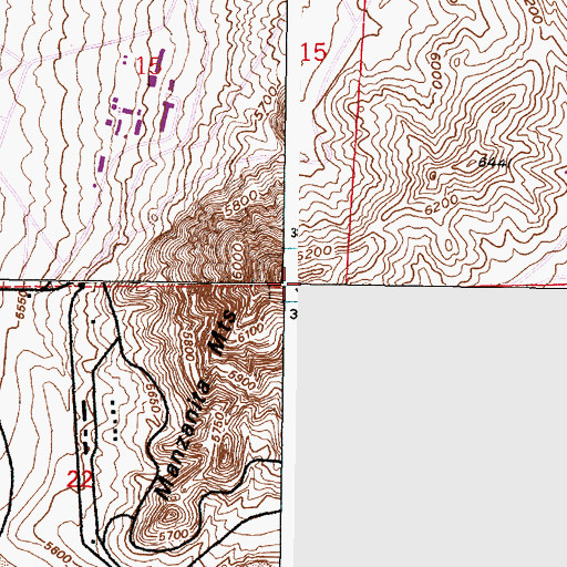 Topographic Map of Antonio Vigil, NM