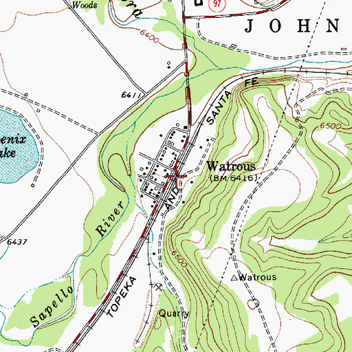 Topographic Map of William Kroenig Hay Barns Number 51 and Number 52, NM