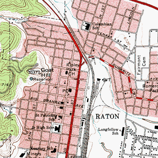 Topographic Map of New York and Golden Rule Stores, NM