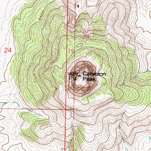 Topographic Map of Cabezon Wilderness Study Area, NM