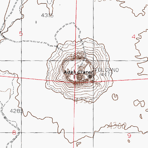Topographic Map of Aden Lava Flow Wilderness Study Area, NM