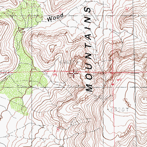 Topographic Map of Alamo Hueco Mountains Wilderness Study Area, NM