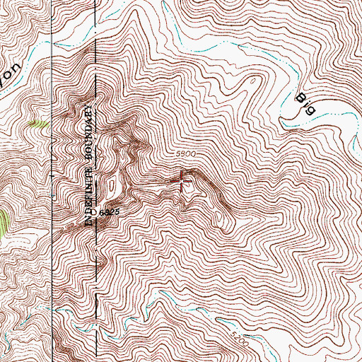 Topographic Map of Lonesome Ridge Wilderness Study Area, NM
