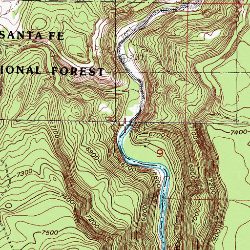 Topographic Map of Rio Chama Wilderness Study Area, NM