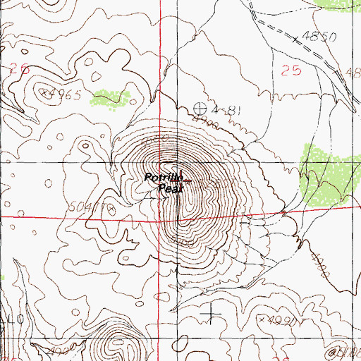 Topographic Map of West Potrillo Mountains/Mount Riley Wilderness Study Area, NM