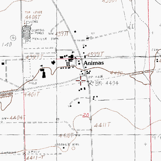Topographic Map of LA 54042, NM