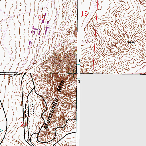 Topographic Map of Old Los Padillas School, NM
