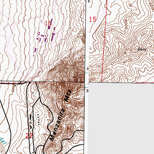 Topographic Map of Miles Pumping Station, NM